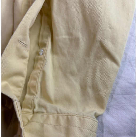 Ralph Lauren Button Down Shirt Yellow Men's Size XL Blue Pony - Picture 7 of 8